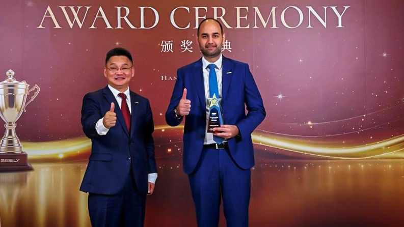 Amine Kabbara Wins Outstanding General Manager - Geely Award Ceremony